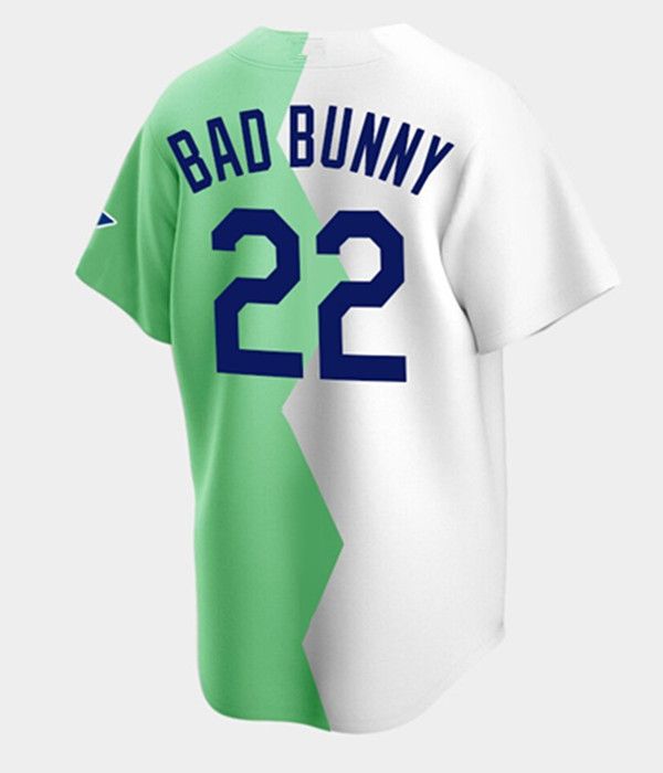 2023 Bad Bunny #22 Softball Baseball Jersey