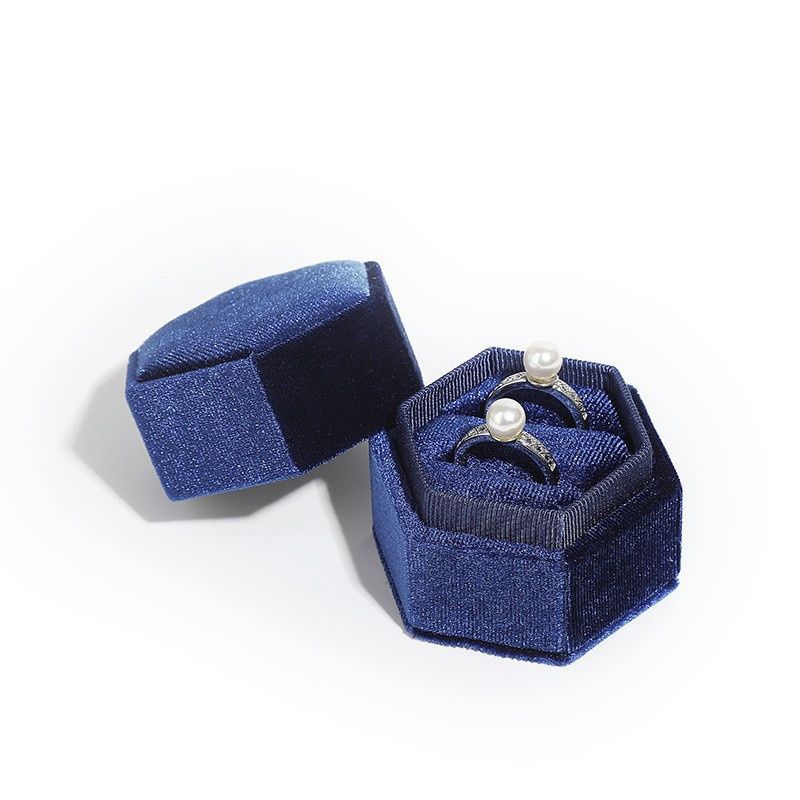 double ring box dark blue