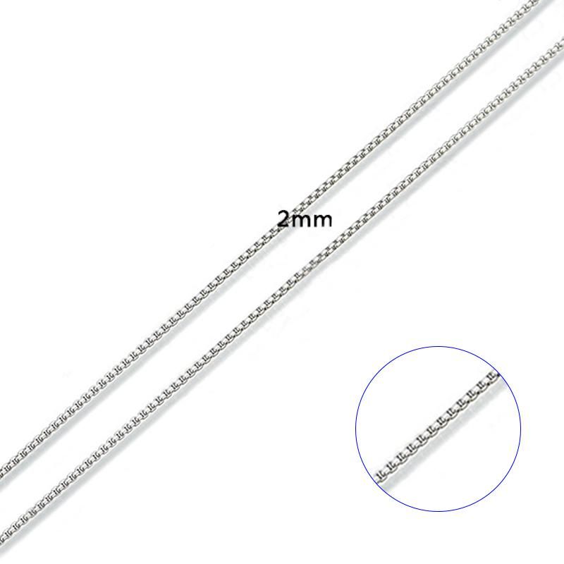 Couleur en argent de 2 mm 40 cm