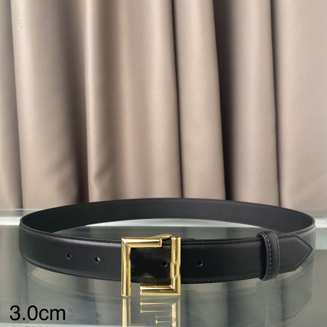 Black 3.0 Gold Buckle