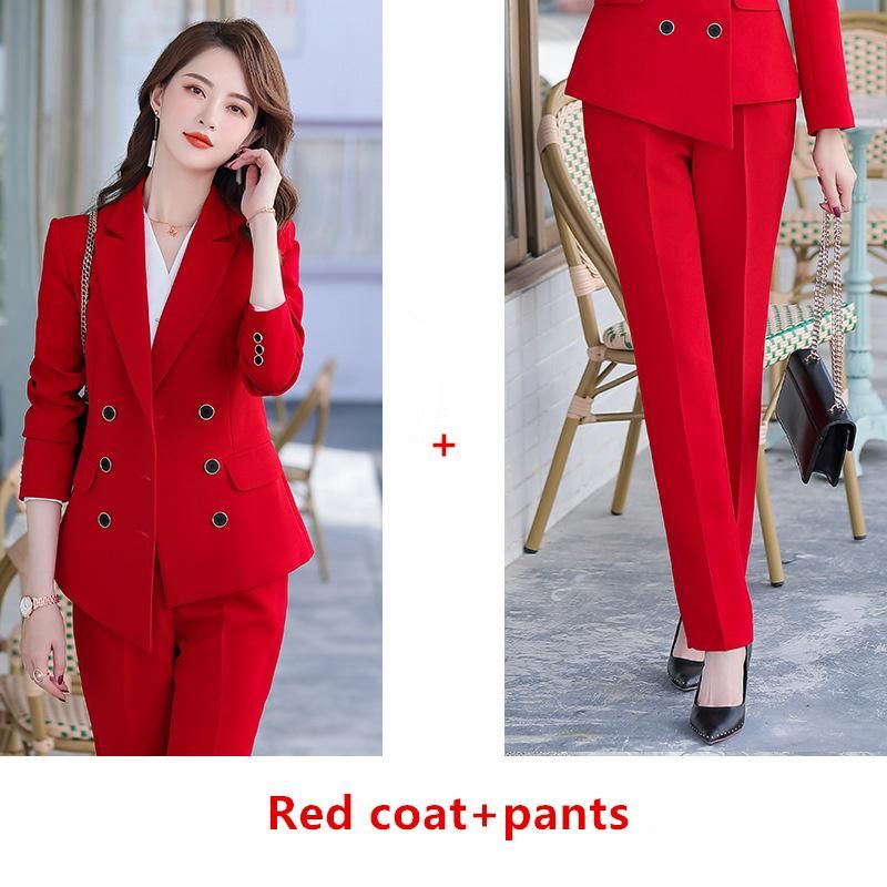 Red coat pants