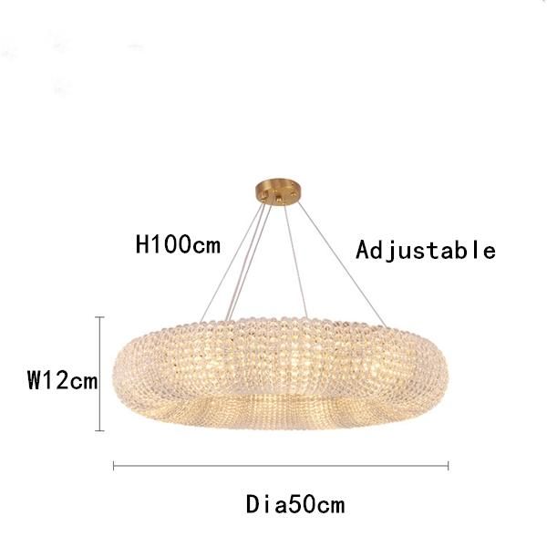 Złoty Dia50 CM Dwukolorowy światło