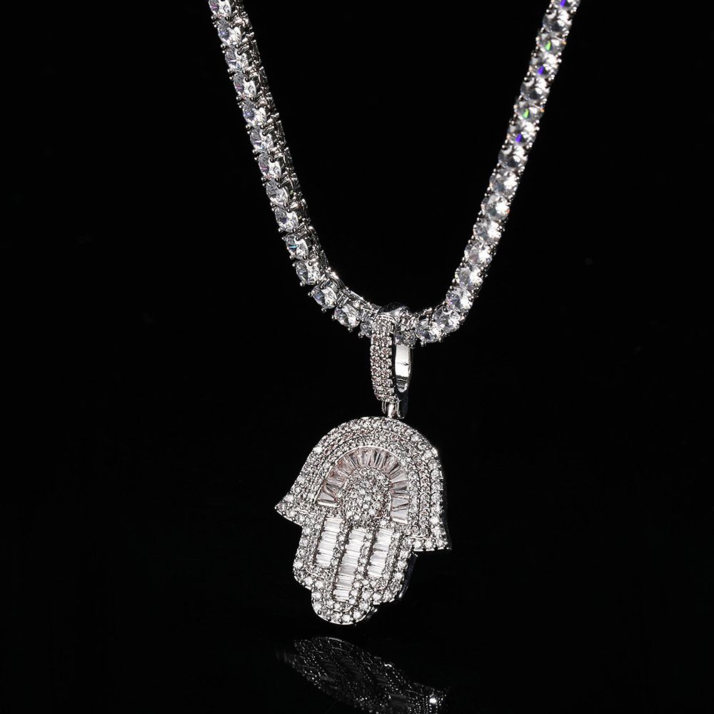 Silver color with 18inch tennis chain