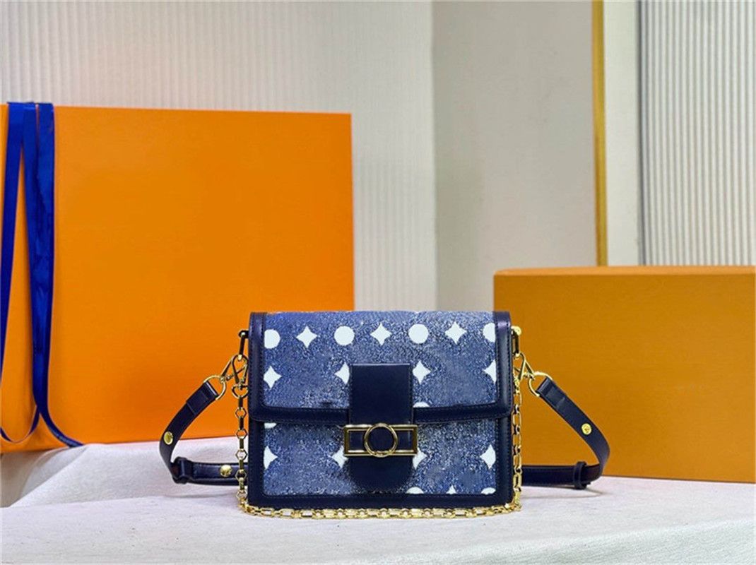 Designer Luxury DAUPHINE MM Shoulder Bag Denim Jacquard Crossbody Bag  M59631 From Luxuryhandbag1, $109.65