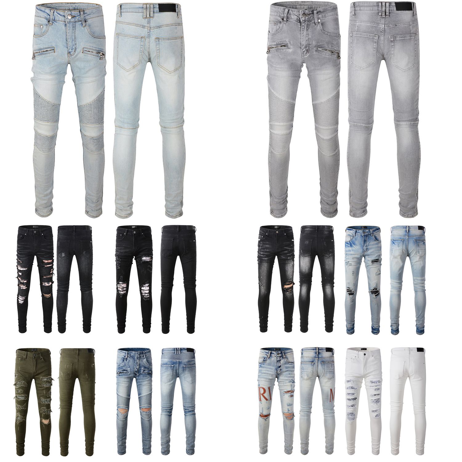 High Quality Ripped Slim Fit for Men Denim Jeans - China Replica