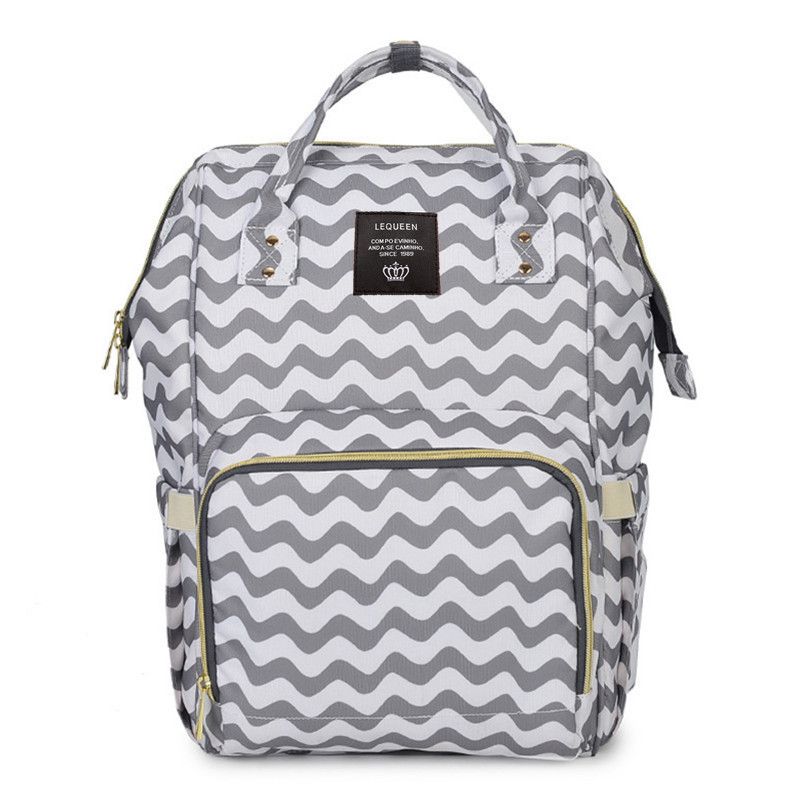 Gray Striped Bag
