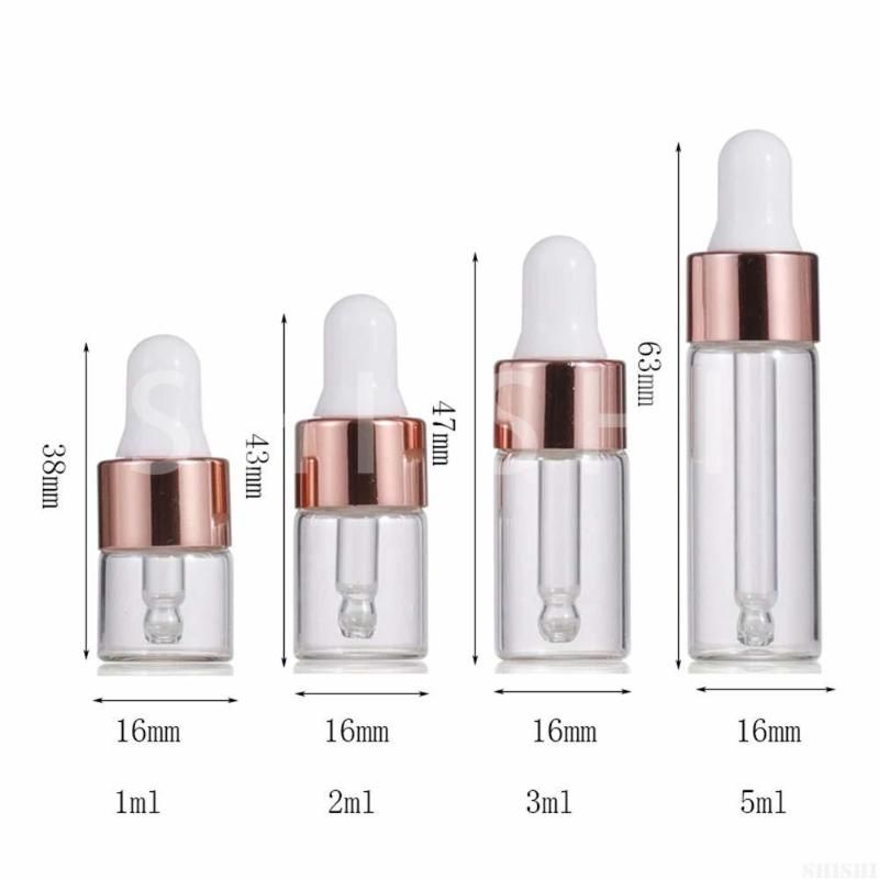 20 pcs x 1ml rose gold cap Glass