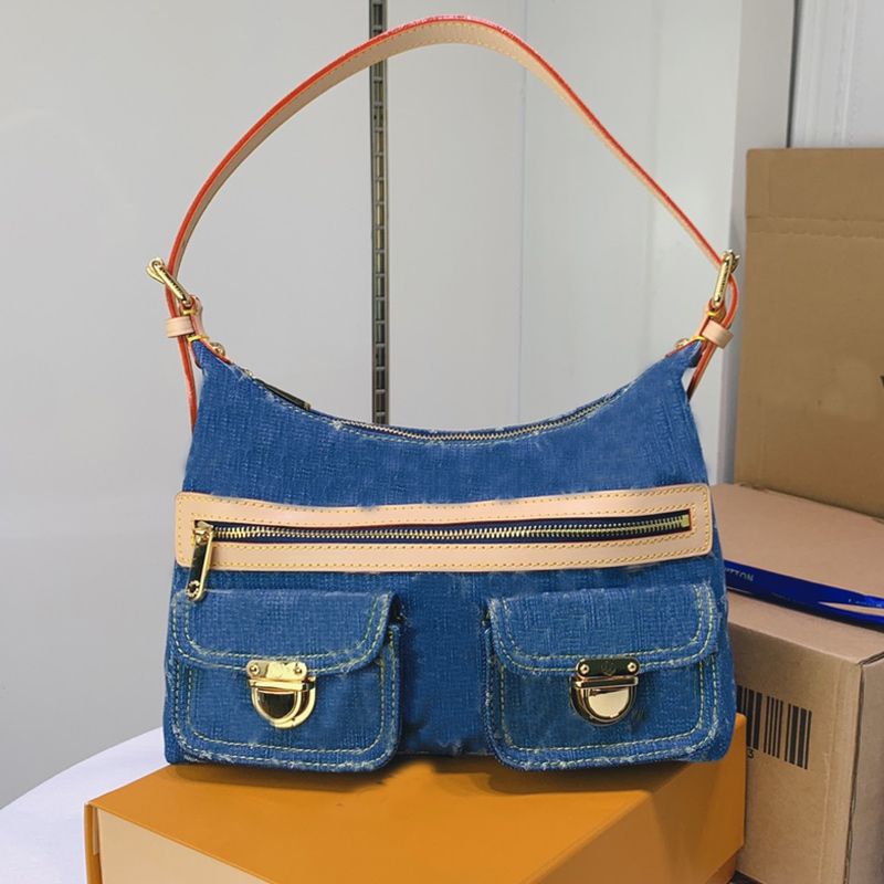 Louis Vuitton - Baggy Monogram Pm Blue Denim Shoulder bag - Catawiki