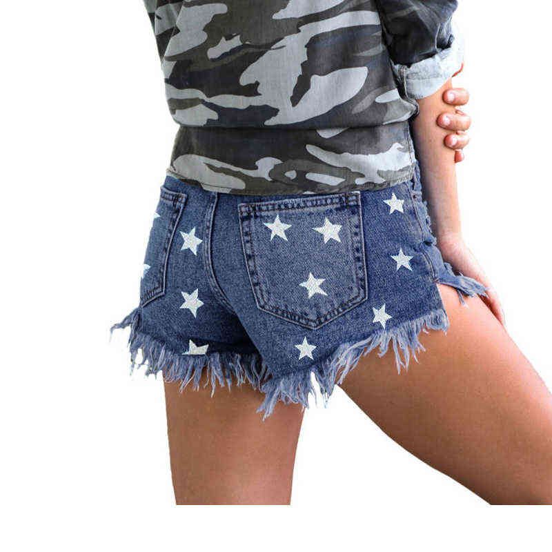 Print Jeans Tassel Butt Lift 