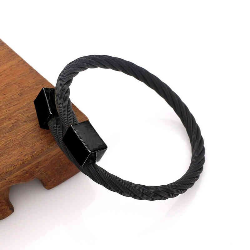 Bracelet de tête carré noir