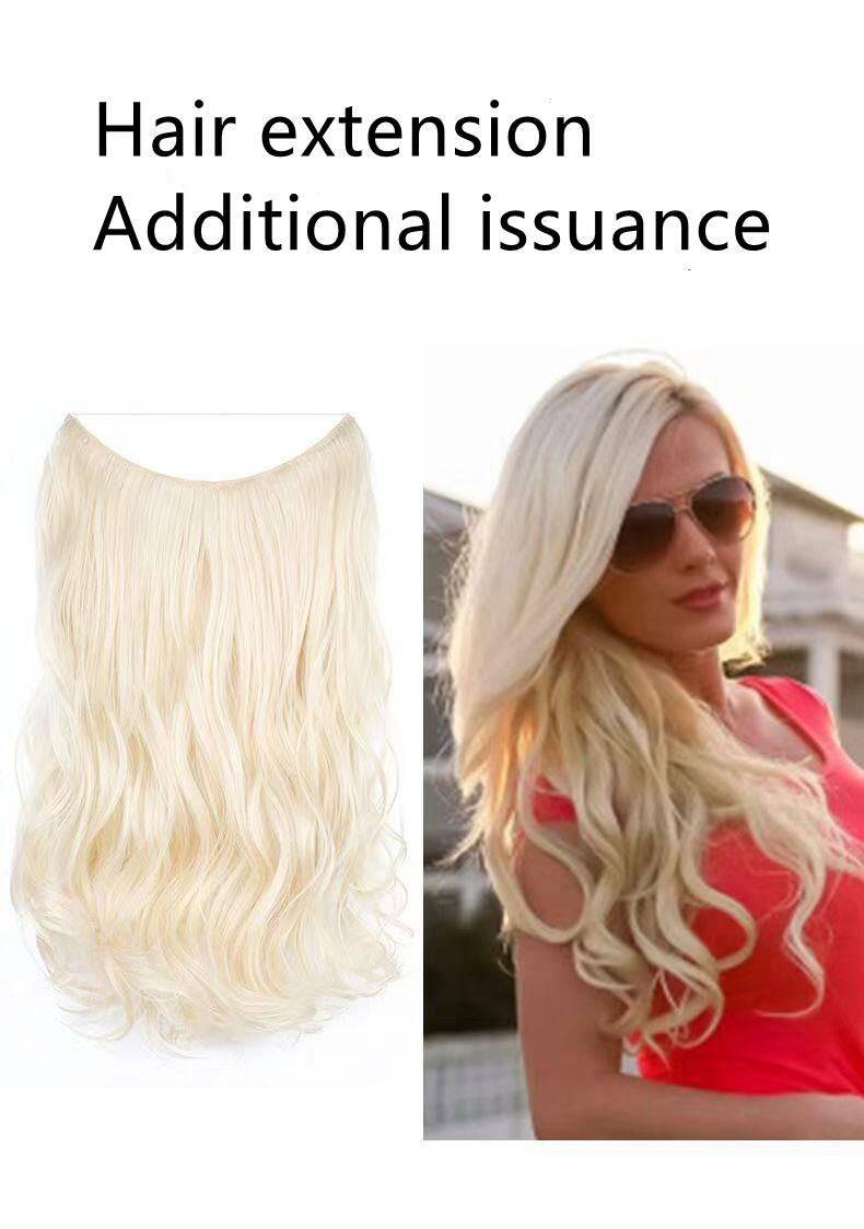 Long straight curly hair extension with clip can be used as human hair 90g-120g lengthening Long straight curly hair extension with clip can be used as human hair 90g-120g lengthening