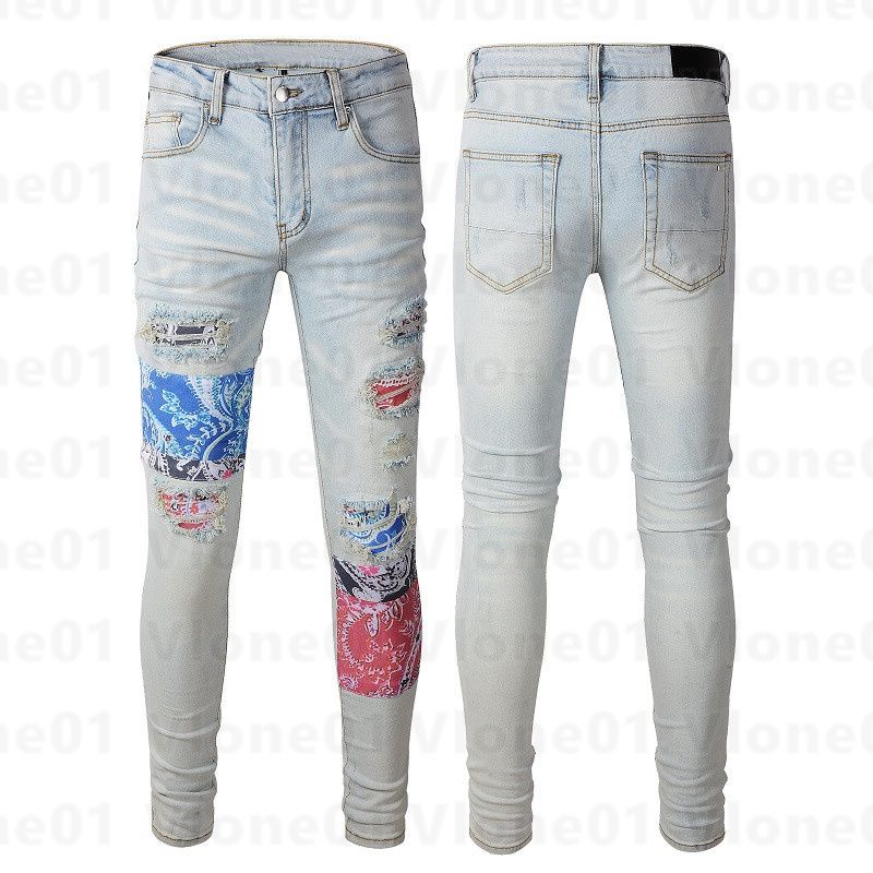 Mens Designer Jeans Ripped Jeans Denim 