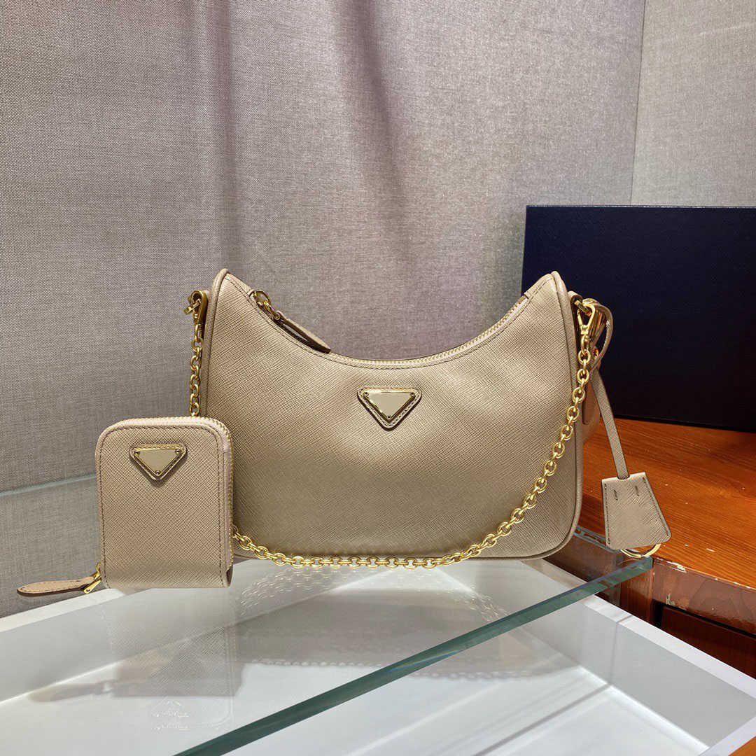 17.leather Apricot Bags Gold Chain