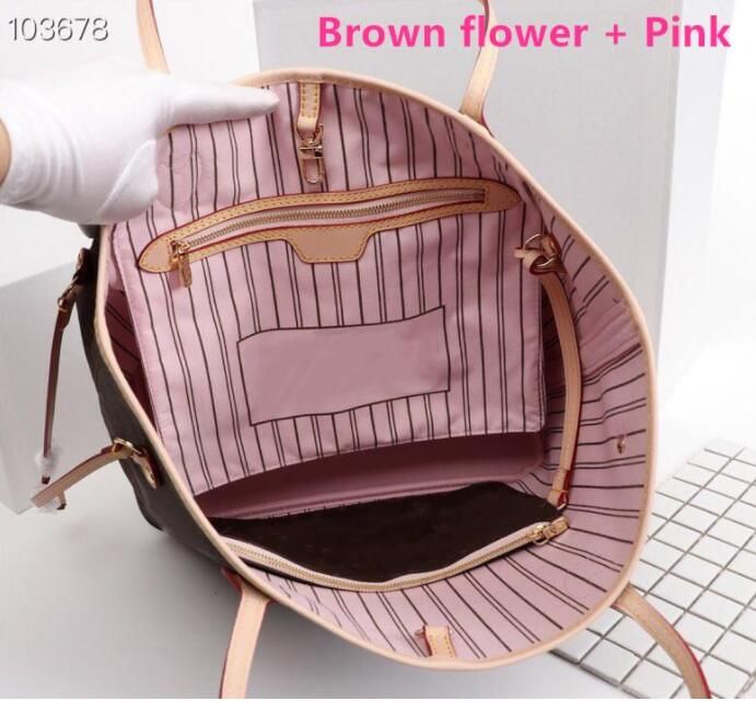 brown flower-pink