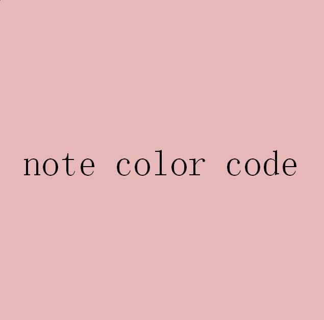 noter le code couleur