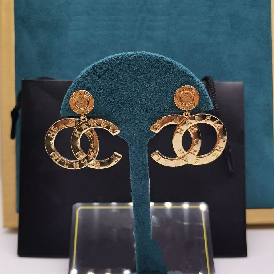 LOUIS VUITTON Louise By Night Earrings Golden Metal & Zircon