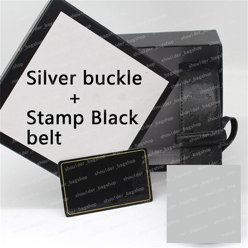 # G15 Silver Buckle Black Signature Belt