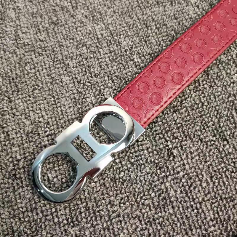 Red silver buckle