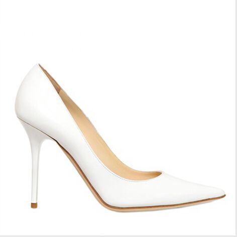 simple white wedding shoes