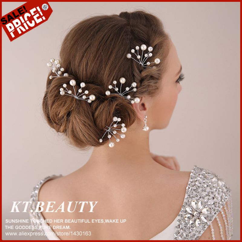 2015 5 Pecs Petal Hair Clips Short Hair Flower Bridal Hair Pins