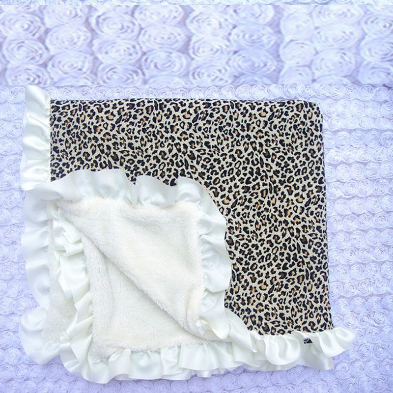 Wholesale Blanks Ruffle Kids Baby Blankets With Minky Soft Cotton In