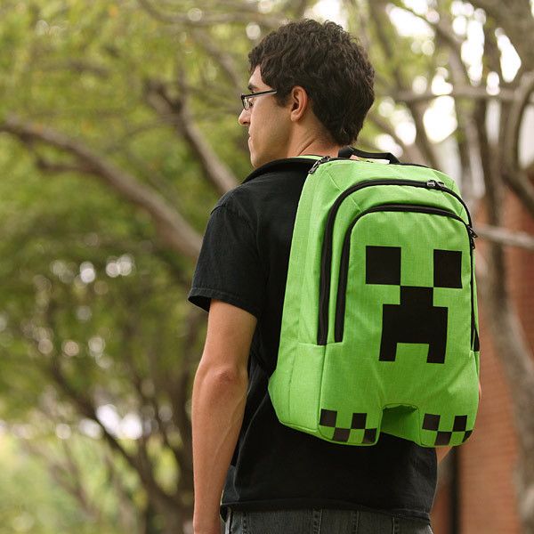MOQ = 10pcs venta caliente Nueva bolsa de la escuela de llegada Minecraft bolsa mochila