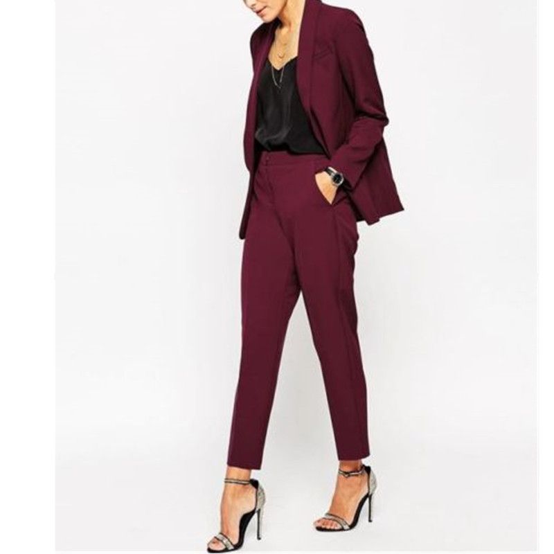 Womens burgundy tuxedo Clearance