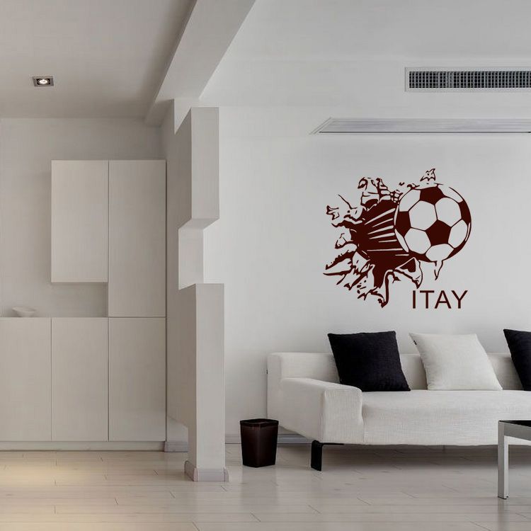 Compre Calcomanías De Pared Del Deporte Del Fútbol Del Cliente Del