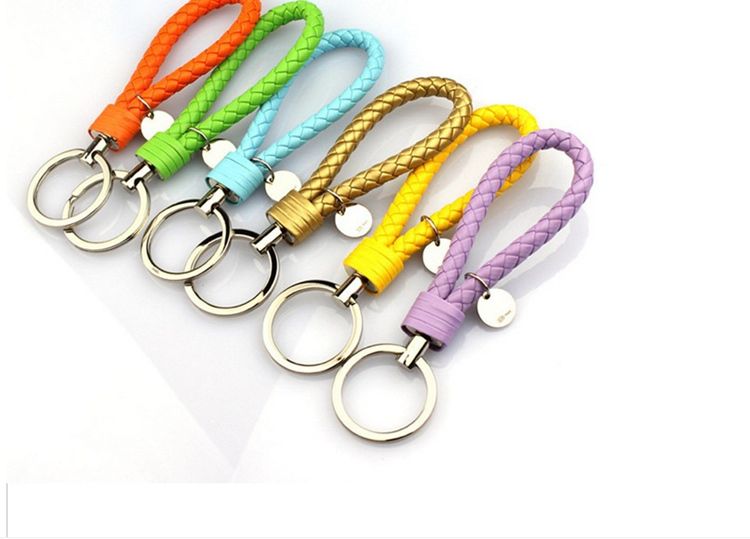 Factory Outlet Keychains Braided Rope KeyChains Pure Color Keychains