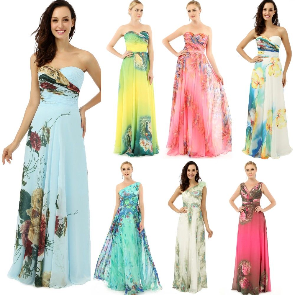 floral print evening dresses