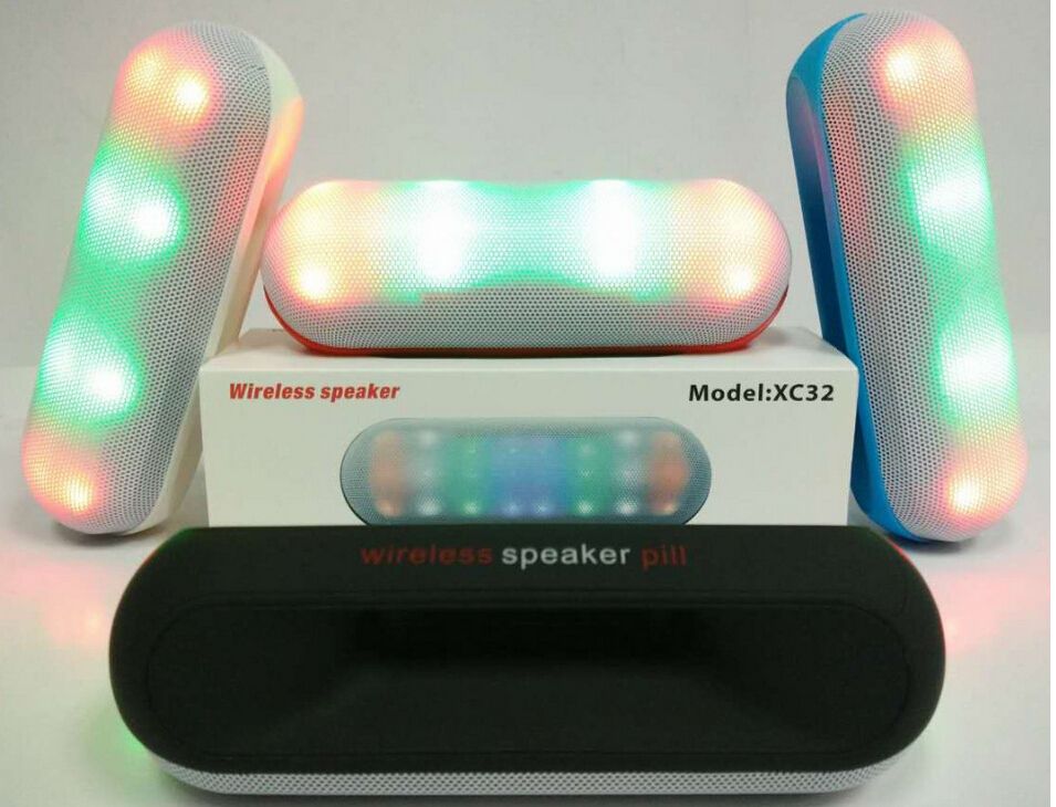 pulse led light stereo wireless bluetooth speaker