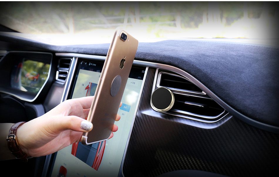 2019 New Car Magnetic Air Vent Mount Mobile Smart Phone Holder Handfree Dashboard Phone Metal Stand For Cellphone Iphone 7 6 Samsung S8 From