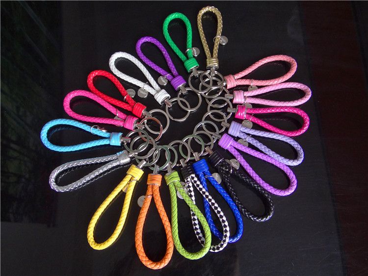 Factory Outlet Keychains Braided Rope KeyChains Pure Color Keychains