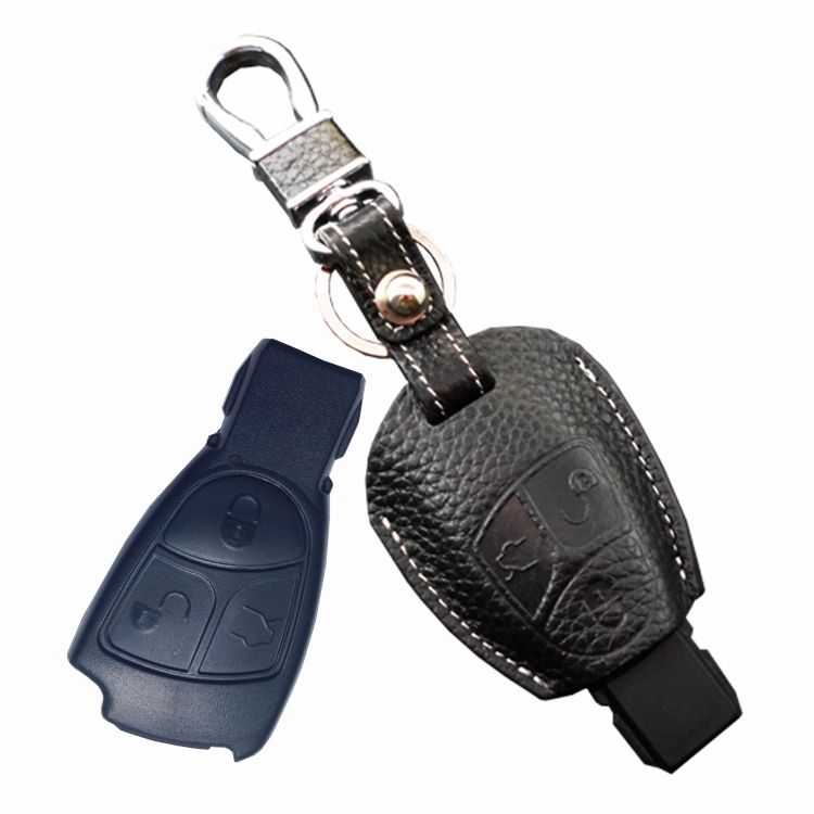 Key fob Classic brown cowhide Original Mercedes-Benz NEW