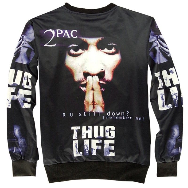 Men 3D Tupac 2PC Print Cool Green Sweatshirt Tops Jogger Women Pants Hip Hop Set