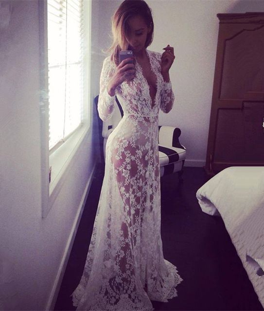 hippie white maxi dress