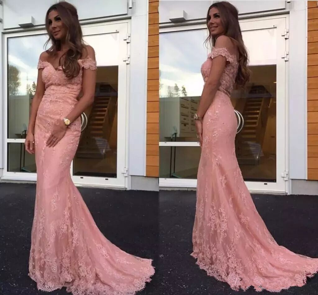 Acquistare Abiti Da Sera Eleganti Sirena In Pizzo Rosa Abiti Da Sera Prom  Party In Pizzo Illusion Back Abiti Da Cerimonia Abiti Da Cerimonia  Economico | Consegna Veloce E Qualità | DHgate Italy