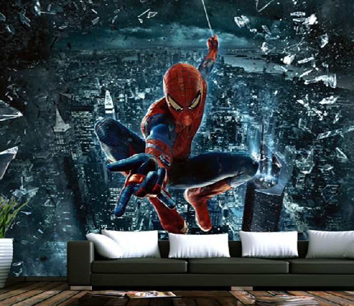 Grosshandel Spiderman Wandbilder 3d Jungen Schlafzimmer Tapete Karton Wand Selbstklebende Tapete Von Wallpaperroll 20 11 Auf De Dhgate Com Dhgate