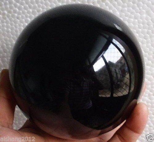 STAND HOT SELL NATURAL OBSIDIAN POLISHED BLACK CRYSTAL SPHERE BALL 40—200MM