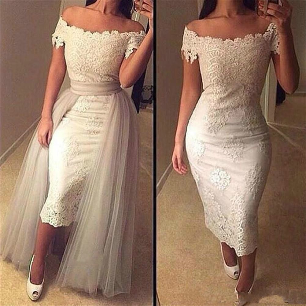 Compra Impresionante Vestido Corto De Fiesta Con Tubo Falda Desmontable Con  Tul Y Encaje Extraíble 2018 Vestidos De Graduación De Fiesta De Cóctel  Baratos Barato | Entrega Rápida Y Calidad | Es.Dhgate