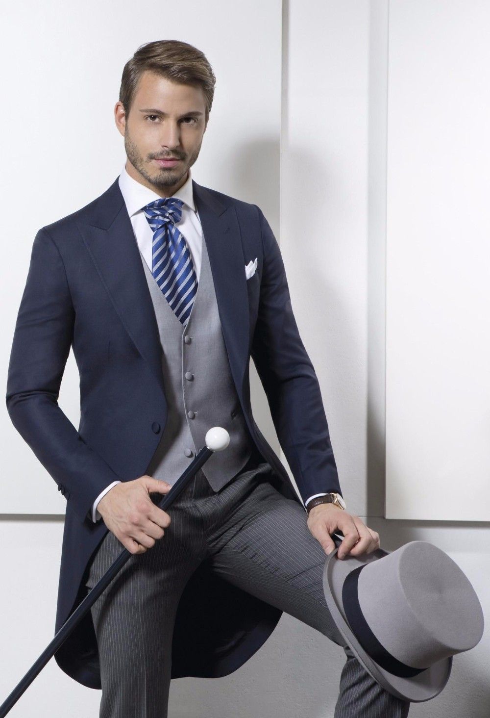 dark blue armani suit