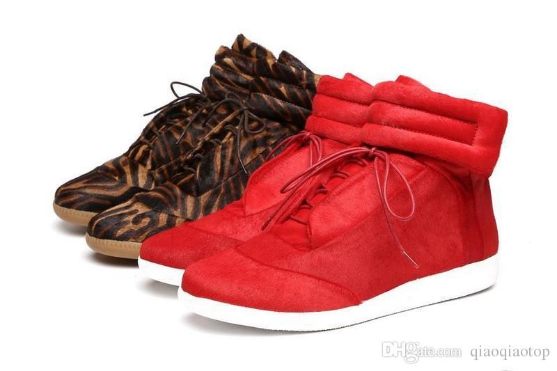 red leopard print ankle boots