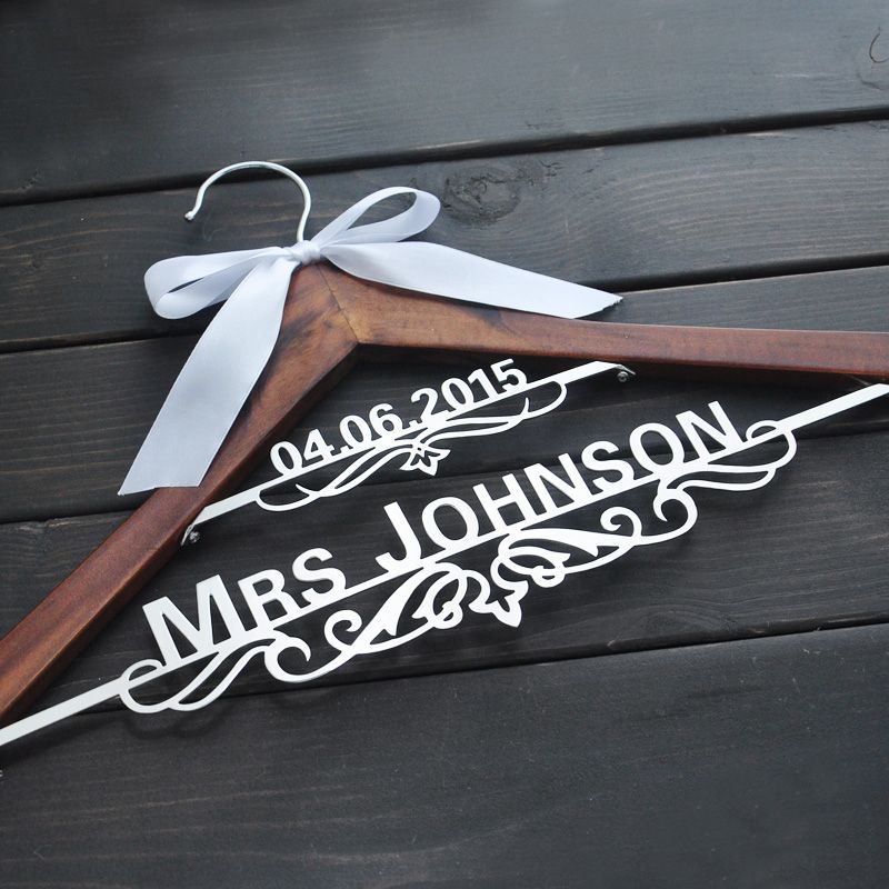 2019 Personalized Bridal Hanger, Custom Wedding Hanger, Custom Wooden Wedding Hanger, Personalized Rustic Wedding Dress Hanger, Bridal Hanger From