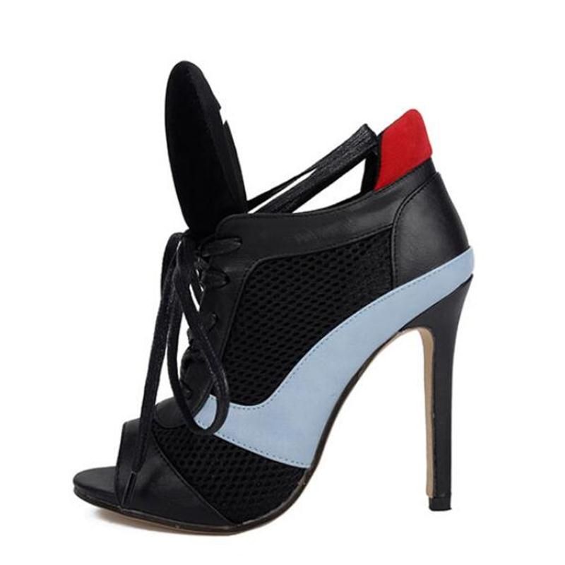 Womens Chunky Heels Platform Strap Open Toe Sandals  Punk Vogue