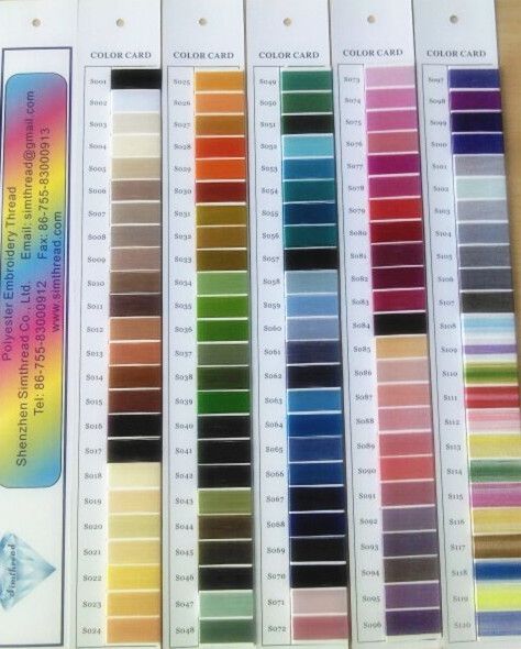 Simthread Color Chart