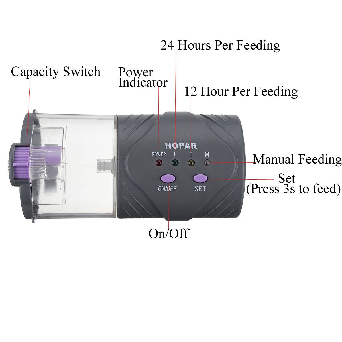 2020 New Automatic Aquarium Fish Feeder Flake Pellet Tablet Food