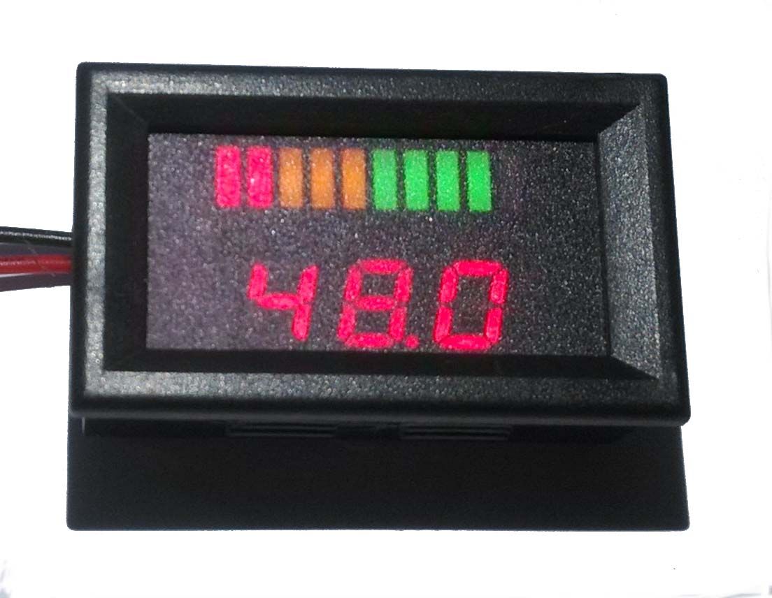 2021 10 Bar LED Digital Battery Charge Indicator With Voltage
