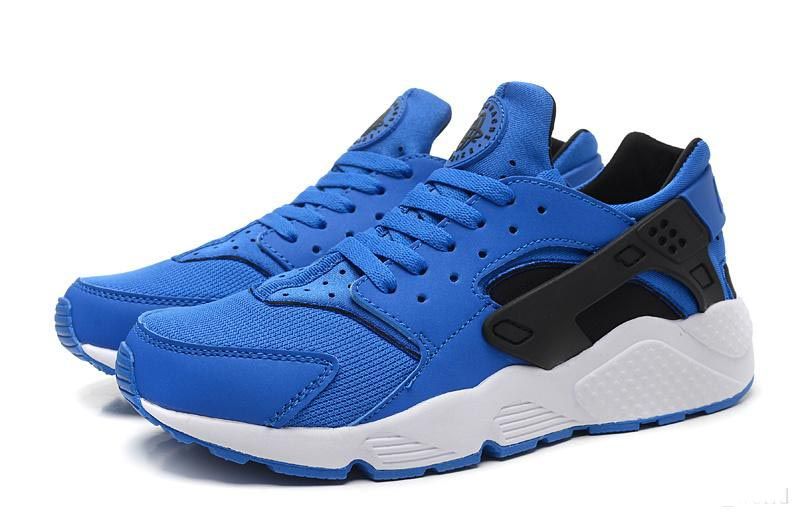 blue and white huaraches