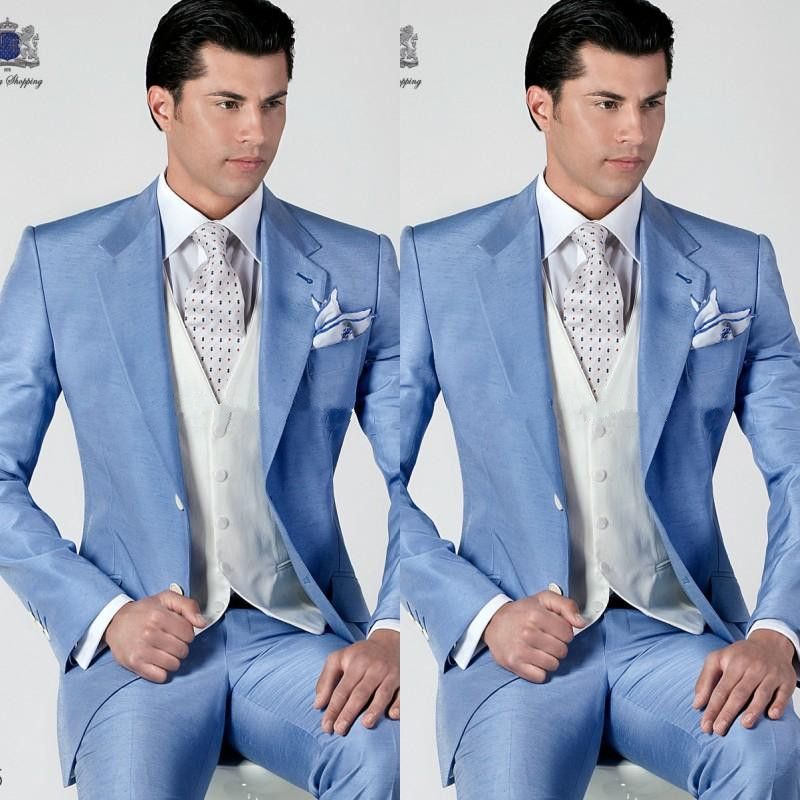 Compra Trajes Para Hombre Italianos Cielo Azul Claro, Esmoquin, Chaqueta +  Pantalón + Corbata + Chaleco, Trajes Formales, Trajes Para Hombres, Trajes  De Padrino Barato | Entrega Rápida Y Calidad | DHgate Spain \u0026 Mexico