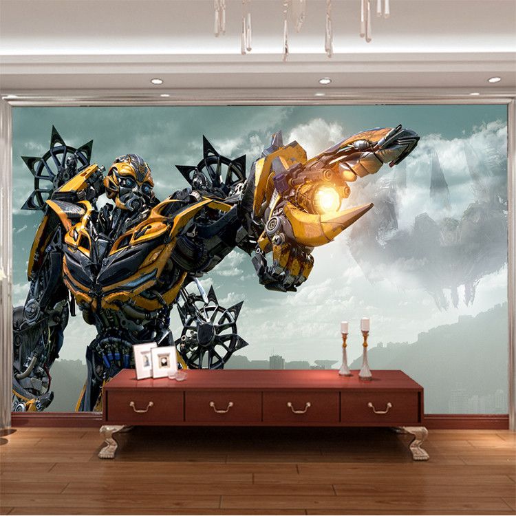 Satın Al 3D Bumblebee Duvar Resmi Transformers Fotoğraf Kağıdı Erkek